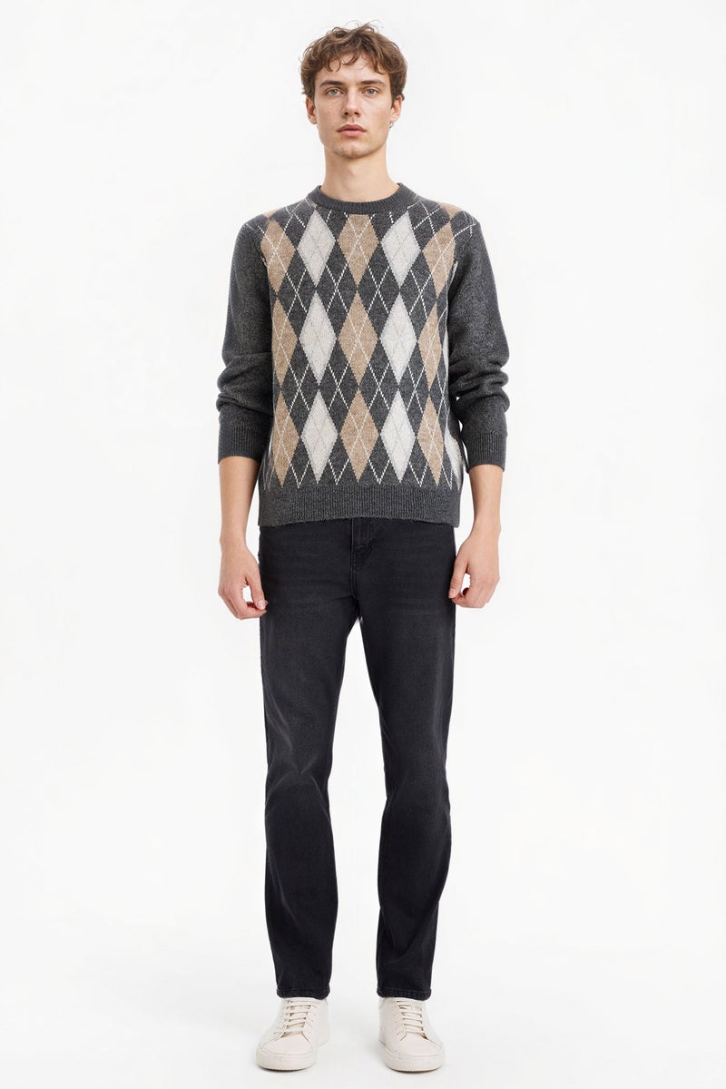 DeFacto Grey Man Standard Fit Knitwear Pullover Casual - Image 2